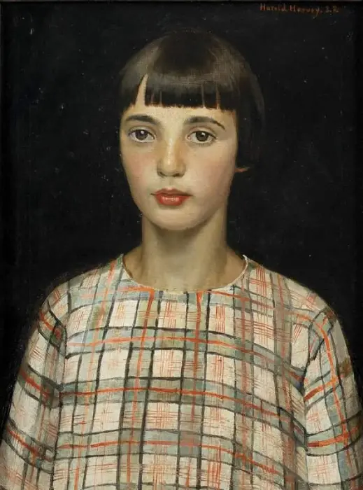 체크 블라우스를 입은 소녀의 초상(1922)