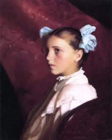 Girl With Blue Bows