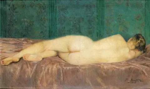 Обнаженная лежа 1