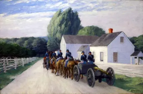 Bateria leve em Gettysburg, Califórnia, 1940