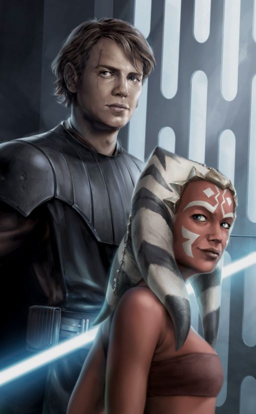 Discover a mesmerizing handmade oil portrait on canvas showcasing the iconic duo, Anakin Skywalker and Ahsoka Tano. This meticulously crafted masterpiece captures their unique bond and individual personalities, bringing them to life with vivid details and rich hues. Immerse yourself in the Star Wars universe with this stunning artwork, perfect for fans and collectors alike. Order now to own a timeless piece that embodies the essence of this legendary pair. Bring the Force into your space and elevate your decor with this one-of-a-kind oil painting.