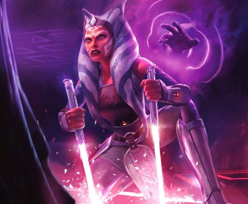 Discover an exclusive oil painting on canvas for sale, showcasing Ahsoka Tano in a stunning purple harmony design. This captivating artwork beautifully captures the essence of the beloved Star Wars character in a unique color palette. Ideal for sci-fi enthusiasts and art collectors, this portrayal of Ahsoka Tano in purple harmony adds a vibrant and distinctive touch to any space, offering an extraordinary and collectible artistic piece for sale.