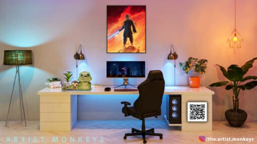Anakin Skywalker Mustafar portrait Wall Fram
