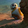 BB8 on sand oil painting