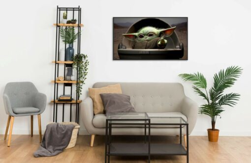 Baby Yoda Grogu Wall Frame