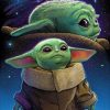 Baby Yoda Retro Portrait fan art