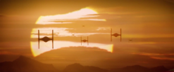 Beautiful painting of TIE fighters sun set