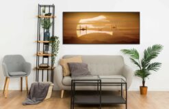 Beautiful painting of TIE fighters sun set Wall Frame