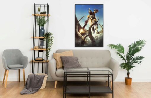 Boba Fett fights with the sarlacc Wall Frame