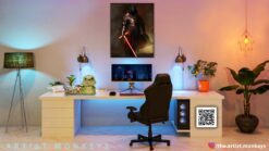 Darth Revan with Kylo Ren lightsaber Wall Frame