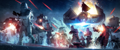 Darth Vader The Empire stormtroopers battlefield