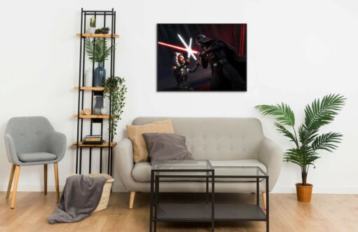 Darth Vader VS Ahsoka Tano 2 Wall Frame