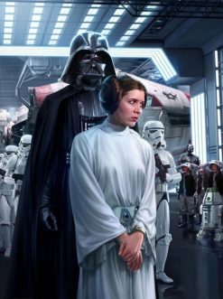 Darth Vader and Princess Leia portrait 1