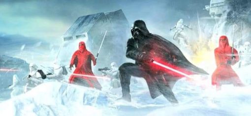 Darth Vader with Emperor's Royal guards on Hoth