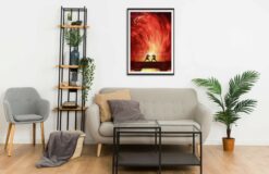 Duel on Mustafar between Obi Wan Kenobi and Anakin Skywalker 3 Wall Frame