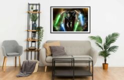 General Grievous 4 light sabers Wall Frame