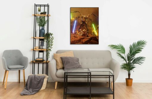 General Grievous killing clones Wall Frame