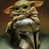 Grogu Baby Yoda Portrait fan art