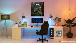 Grogu Baby Yoda Portrait 9 Wall Frame