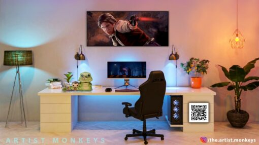 Han Solo portrait 3 Wall Frame