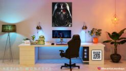 Horror Darth Vader portrait Wall Frame