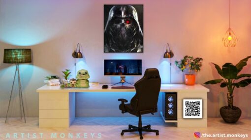 Horror Darth Vader portrait Wall Frame