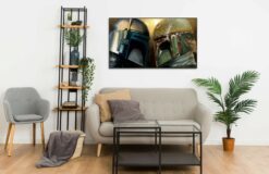 Jango Fett facing Boba Fett Wall Frame