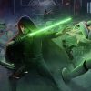 Luke Skywalker fighting stormtroopers