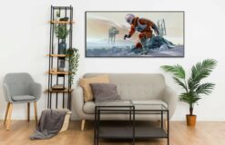 Luke Skywalker in Hoth T-47 airspeeder 2 Wall Frame