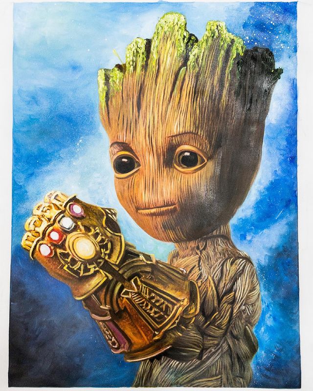 Marvel oil painting Instagram photo