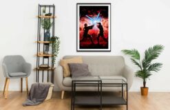 Obi Wan Kenobi and Anakin Skywalker fighting 2 Wall Frame