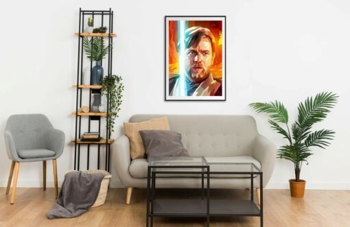 Obi Wan Kenobi at Mustafar Wall Frame