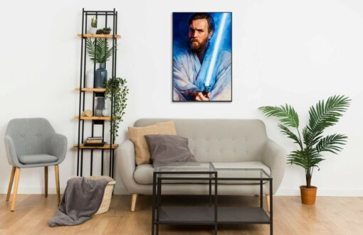 Obi Wan Kenobi portrait 3 Wall Frame