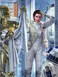 Princess Leia actress and C3PO