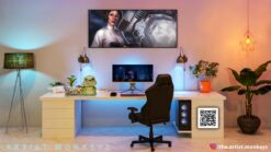 Princess Leia blaster portrait 2 Wall Frame