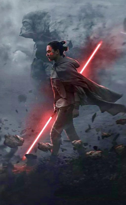 Rey Skywalker Sith Darth Vader red saber laser