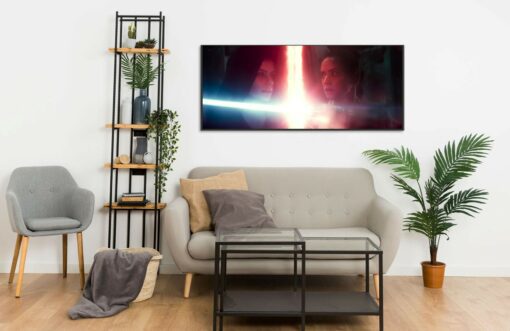 Rey sith vs Rey Jedi saber laser Wall Frame
