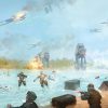 Scarif battlefield oil painting