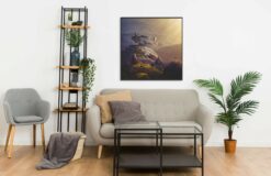 Star Destroyer wreck in beautiful landscape Wall Frame