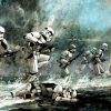 Stormtroopers battlefield oil painting