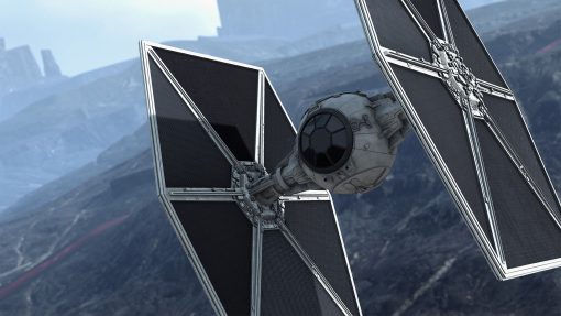 TIE fighter oil painting