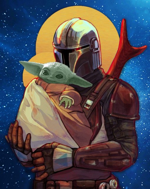 The Mandalorian with Baby Yoda 1