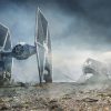 Wrecked TIE fighter fan art