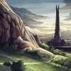 Beautiful landscape of Orthanc at Isenguard