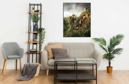 Bilbo Baggins and Gandalf the Grey at the Shire Wall Frame