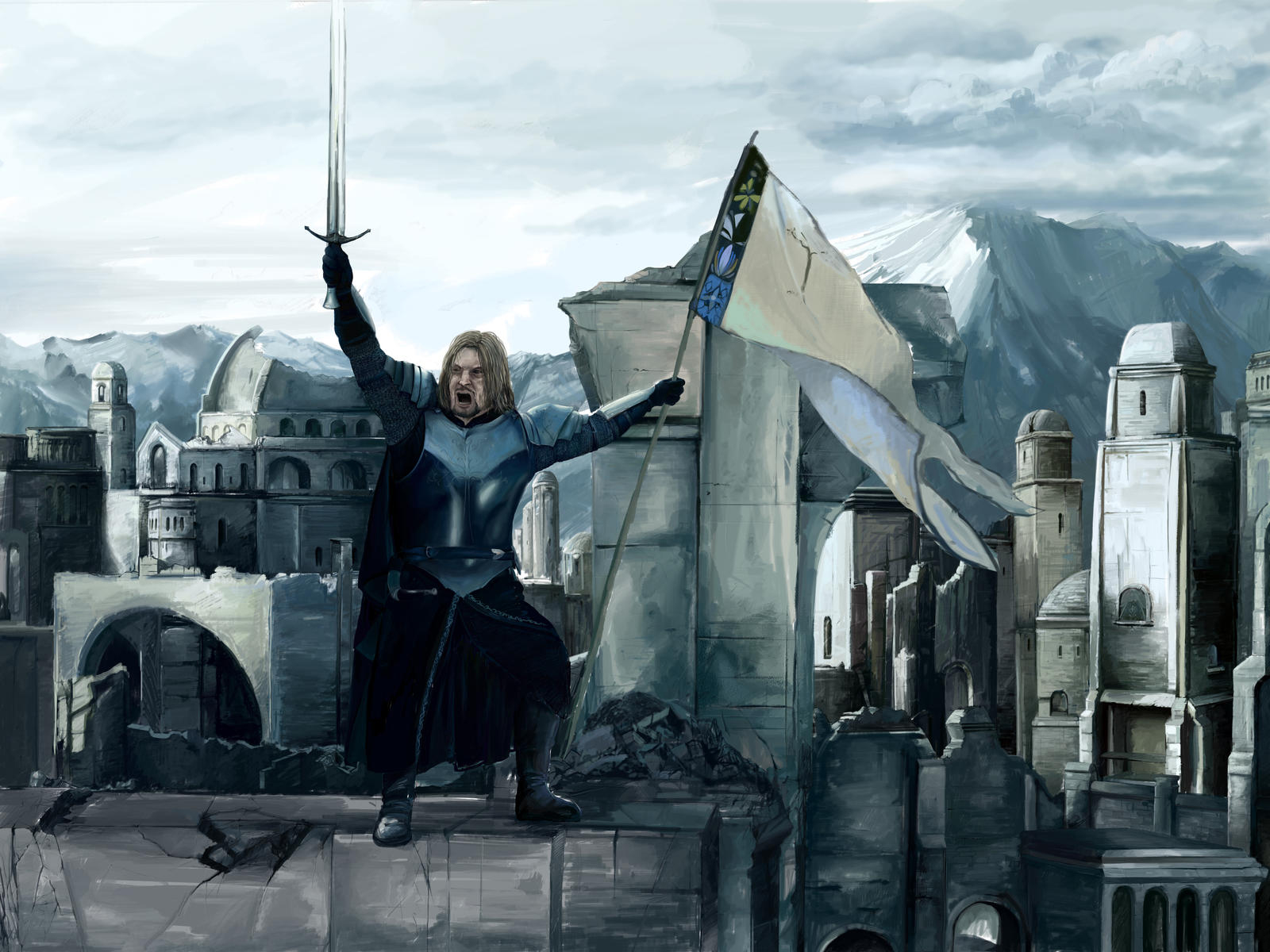 gondor lord of the rings flag