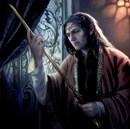 Discover the timeless allure of Middle-earth with a captivating handmade oil painting on canvas, showcasing the majestic portrait of Elrond, the wise and enigmatic Lord of Rivendell. This meticulously crafted artwork embodies Elrond's grace and wisdom, resonating with an aura of regal authority and mystique. Perfect for collectors and fans of Tolkien's lore, this masterpiece captures Elrond's noble presence, serving as a striking centerpiece that embodies the essence of the elven lord. Immerse yourself in the mesmerizing portrayal of Elrond's portrait, adding an iconic and dignified touch to your collection, inspired by the legendary tales of Middle-earth.