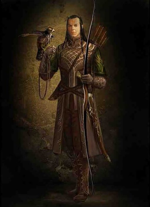 Explore the timeless grace of Elrond in a captivating handmade oil painting on canvas, presenting the revered Lord of Rivendell with his bow, exuding an air of elegance and skill. This meticulously crafted artwork embodies Elrond's poise and expertise, radiating an aura of regal authority and archery finesse. Ideal for collectors and fans of Tolkien's world, this masterpiece showcases Elrond's revered presence, serving as a striking centerpiece that captures the essence of this esteemed elven leader. Immerse yourself in the captivating portrayal of Elrond with his bow, adding an iconic and distinguished touch to your collection, inspired by the legendary tales of Middle-earth.