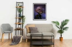 Funny Gollum portrait Wall Frame