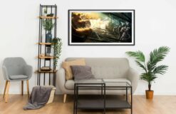 Gandalf charging uruk hai at Helm's Deep Wall Frame